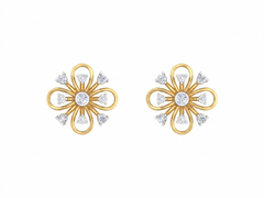 Yellow Gold Diamond Earring | under 40k
