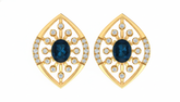14K Gold & Diamond Women Gemstone Earring KRB44102E-A