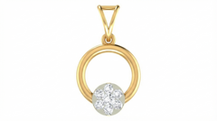 18K Gold & Diamond Floral PENDANT SET KRA40003P