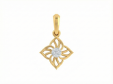 18K Gold & Diamond Floral Pendant Set KSK109