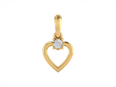 18K Gold & Diamond Solitaire Pendant Set KSK102