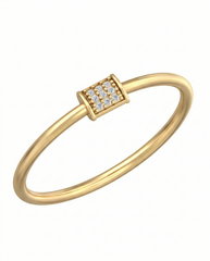 White Gold & Diamond Band Ring For Women KRB10465