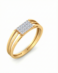 18K Gold & Diamond Ring For Men KSK261