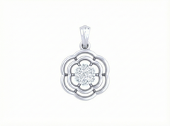 18K Gold & Diamond Floral Pendant Set KRK40093P