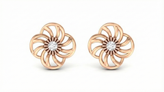 18K Gold & Diamond Women Stud Earring KER-122