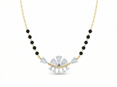 18K Gold & Diamond Beaded Mangalsutra For Women KFK90081