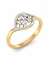 18K Gold & Diamond Engagement Ring For Women KRA10074