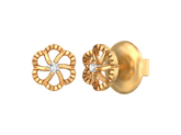 Gold & Diamond Solitaire Women Earring KRC30175