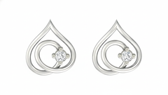 18K Gold & Diamond Women Dailywear Earring KER-42