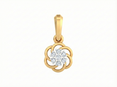 18K Gold & Diamond Floral Pendant KSK114