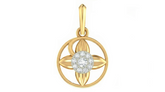 18K Gold & Diamond Floral Pendant Set KRA40158P