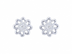Gold & Diamond Floral Women Stud Earring KRC40683E