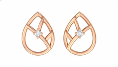 18K Gold & Diamond Women Stud Earring KER-33