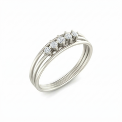18K Gold & Diamond Engagement Ring For Women PJLR-153