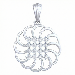 18K Gold & Diamond Floral Pendant Set KRB40054P