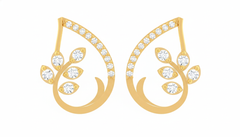14K Gold & Diamond Women Stud Earring KRI44003E