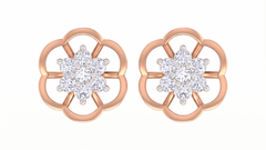 Rose Gold Diamond Earring | under 40k