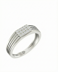 18K Gold & Diamond Ring For Men GR-1429