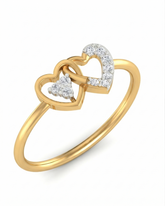 18K Gold & Diamond Dailywear Ring For Women KRB10082-A