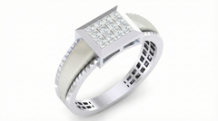 18K Gold & Diamond Band Ring For Men KRA60165