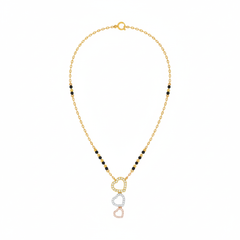 18K Gold & Diamond Heart Mangalsutra For Women KRE90091