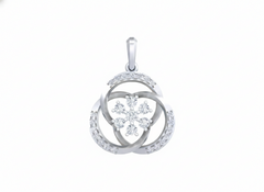 18K Gold & Diamond Floral Pendant Set KRK40123P