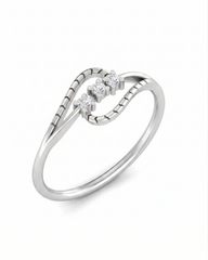 18K Gold & Diamond Dailywear Ring For Women KLR-32A