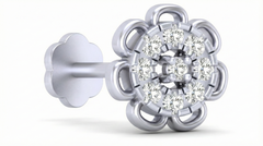 18K Gold & Diamond Stud Nose Pin KRA50013