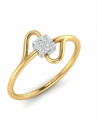 18K Gold & Diamond Dailywear Ring For Women KRB10101-A