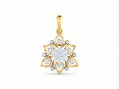 18K Gold & Diamond Floral Pendant Set KRK40201P