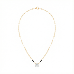 18K Gold & Diamond Beaded Mangalsutra For Women KRE90115