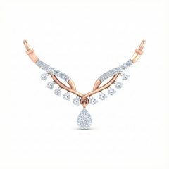 18K Gold & Diamond Dailywear Mangalsutra For Women KRB90049