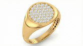 18K Gold & Diamond Band Ring For Men KRA60233
