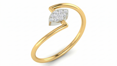 18K Gold & Diamond Dailywear Ring For Women KRA10585