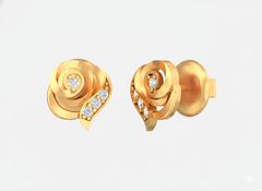 18K Gold & Diamond Women Stud Earring KSK017