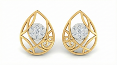 18K Gold & Diamond Women Stud Earring KRA40177E
