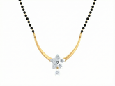 18K Gold & Diamond Beaded Mangalsutra For Women KSK201