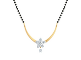 Gold & Diamond Floral Beaded Mangalsutra For Women KRB50031
