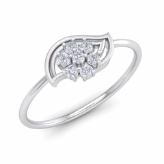 18K Gold & Diamond Dailywear Ring For Women KRB10139