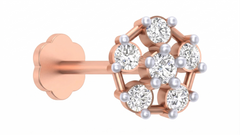 18K Gold & Diamond Stud Nose Pin KRC80157