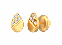 18K Gold & Diamond Women Stud Earring KSK013