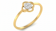 18K Gold & Diamond Dailywear Ring For Women KRA10635