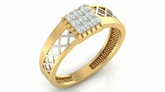 18K Gold & Diamond Band Ring For Men KRA60293