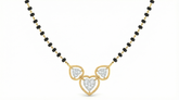 18K Gold & Diamond Heart Mangalsutra For Women KRA90059