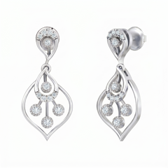 White Gold Diamond Earring | under 40k