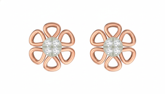 18K Gold & Diamond Women Stud Earring KER-105