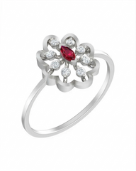 18K Gold & Diamond Gemstone Ring For Women KRA10600