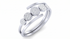 18K Gold & Diamond Ring For Women KRA10547