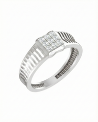 18K Gold & Diamond Band Ring For Men PRA60287
