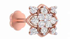 18K Gold & Diamond Stud Nose Pin KRC80307